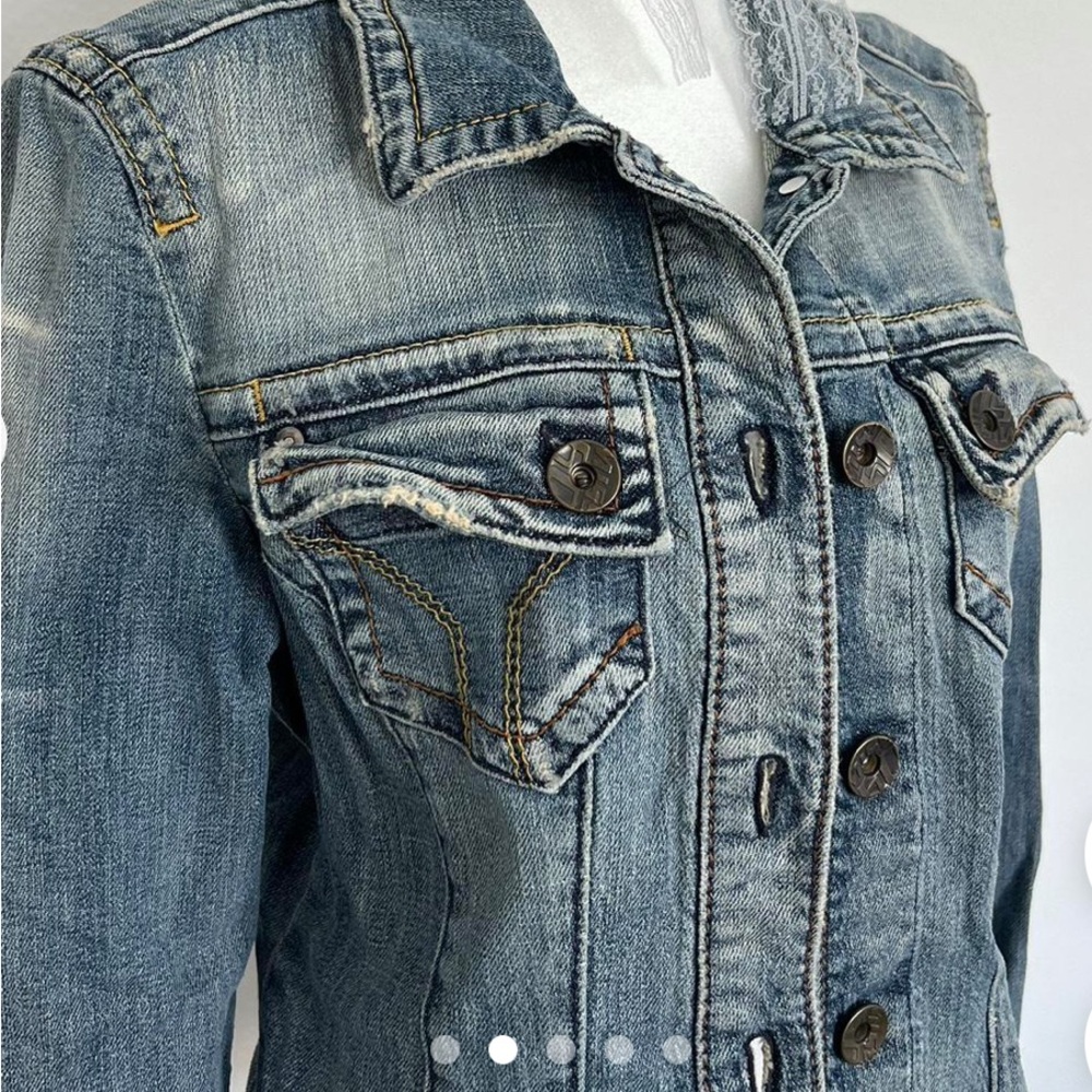 Miss Sixty Light Wash Diesel Style Jean Jacket. Size M - Picture 2 of 7